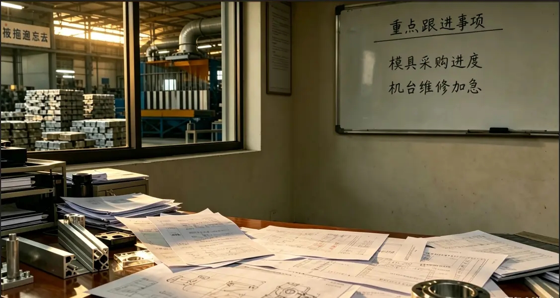铝材企业办公室与生产车间